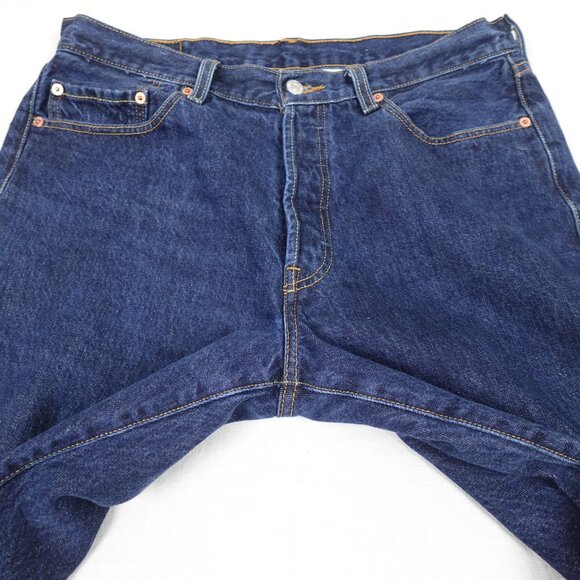 Y2K Levi's 501 Jeans Men's 34x30 Straight Leg 100% Cotton Denim - Picture 8 of 12